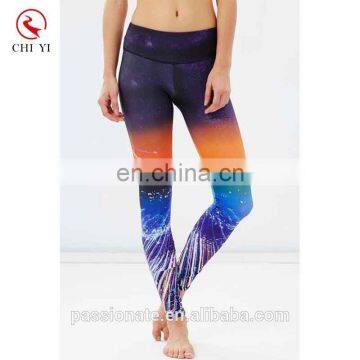 Factory custom made oem activewear printed leggings girls slim fit yoga tights