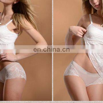 2015 hot selling lace tank top sets for women/women white lingerie sets