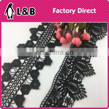 Black High Quality Embroidery Polyester Lace photo-3