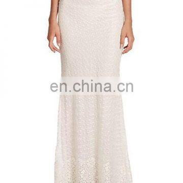 2015 new fashion long skirt european style lady maxi design trendy scalloped hem bodycon lace women skirt