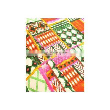 Abstract Patches Woolen Printed Fabric