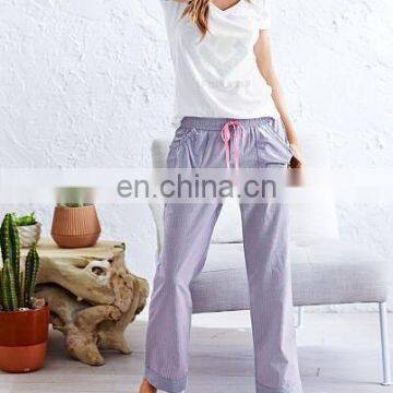 Womens Poly/Cotton Drawstring Pants/Top tee package