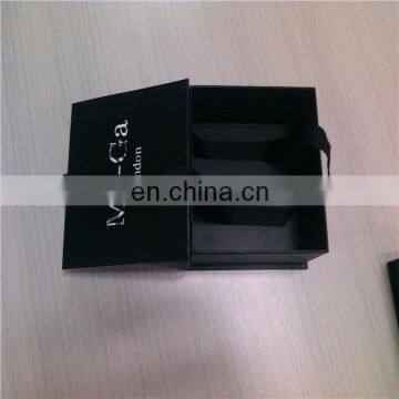 Fashion! High quality black ribbon book box with black ribbon manufacturer