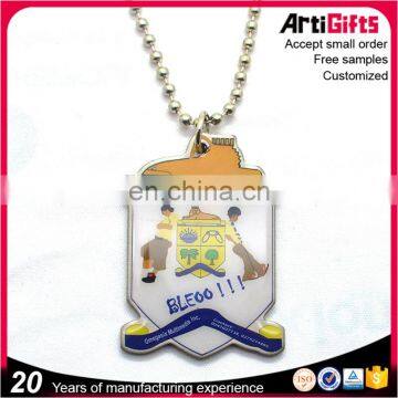 Promotion printing dog tags with chain