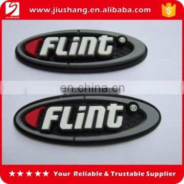 Promotional gift pvc embossed brand logo label for clothing