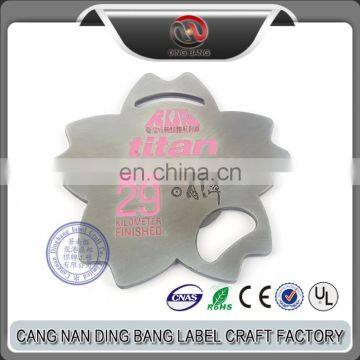 Professional OEM Alloy Cast Type And Sakura Shape Creative Souvenir Metal Custom Made Bottle Opener