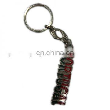 Cheap alphabet letter design key chain China wholesale