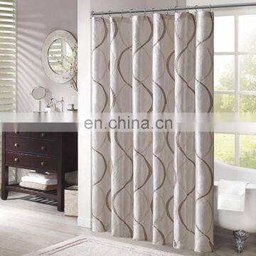 Modern Elegent Button Hole Shower Curtain for Bathroom