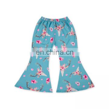 Wholesale Baby long Pants leopard Baby Girl Pants Cheap Customized Pant bell bottoms