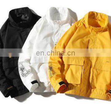 New Arrival Young Mens Zip up Barber Tracksuit Jacket With Words Printing photo-5