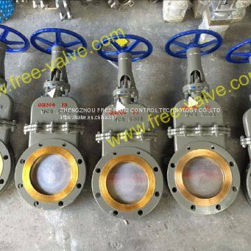 Bi-directional knife gate valve for gas medium