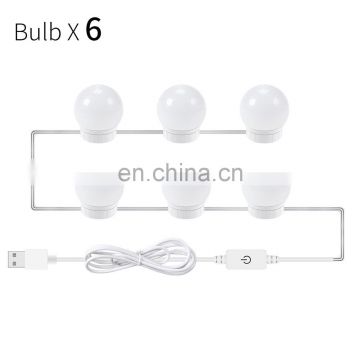 Makeup Mirror Vanity LED Light Bulbs Kit USB Cosmetic Lighted Make up Mirrors Bulb Decoration modern