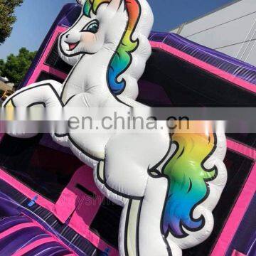 Cheap Prices Inflatable Princess Unicorn Bounce House Jumping Castle Water Slide With Pool photo-5