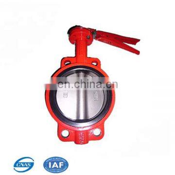 Fire Type Wafer PTFE Sealing Manual Butterfly Valve With Handle