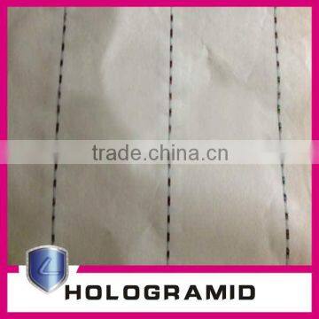 A4 banknote cotton security thread watermark paper with visible/invisible fibers