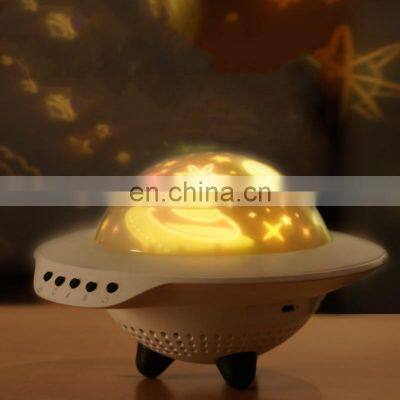 2021 UFO shape star sky night lamp usb rechargeable kids led night light projector for gifts