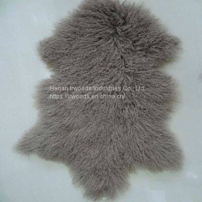 Natural Curly Fur Tibetan Sheep Skin Fur Blankets Carpet Real Animal Fur photo-5