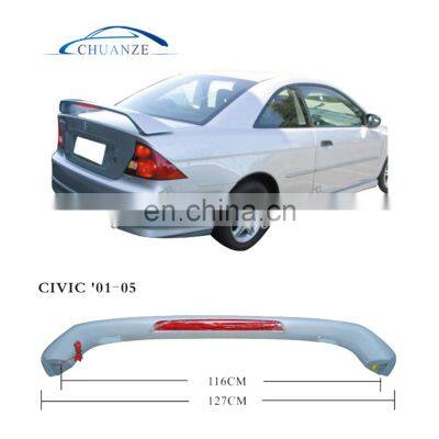 HOT SALE GOOD QUALITY FOR CIVIC 01-05 REAR  SPOILER WITH LIGHT   CAR SPOILER DIGGY SPOILER