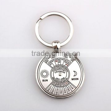 Perpetual calendar metal keychain