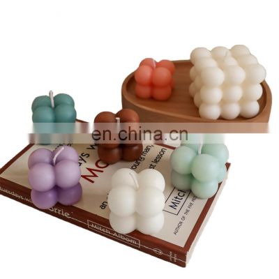 Wholesale Ins New Handmade Colored Romantic Cube Ball Private Label Scented Soy Wax Candles