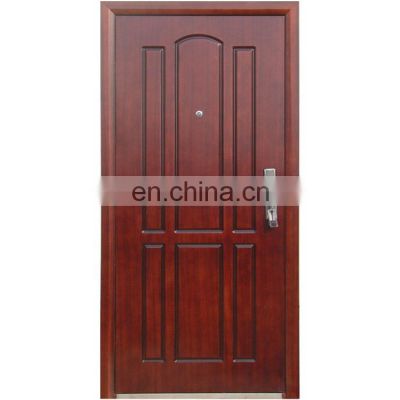 High quality 6 panel steel wood door armored door for sale