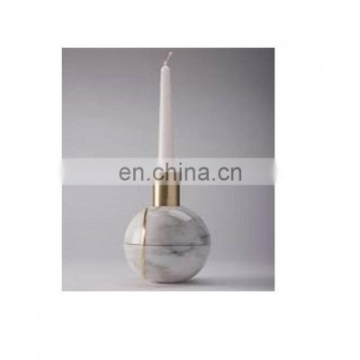 round ball shape marble candle holder