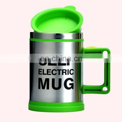 Custom Made Stainless Steel Heating Spinning Coffee Automatic Mug Self Stirring Mug