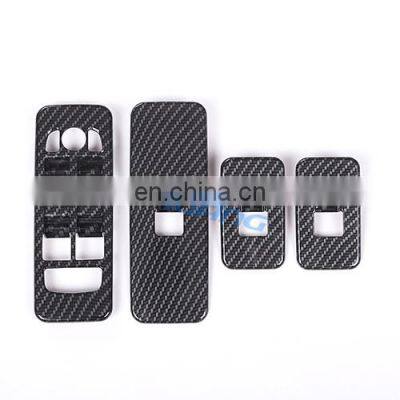 For Land Rover Discovery Sport 2015 2016 2017 ABS Carbon Fiber Window Lift Switch Button Cover Trim Car Accessories 4pcs