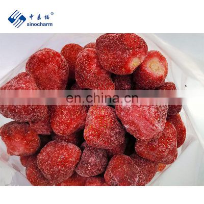 Sinocharm BRC Approved Sweet Non Worm IQF Strawberry Frozen Strawberry