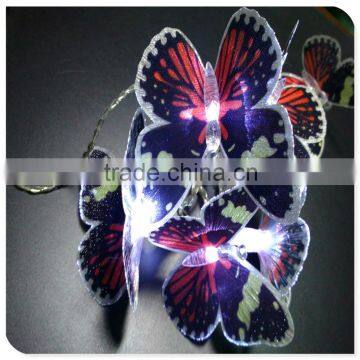 led butterfly fiber battery powered christmas lights for christmas ornament, animal decoration