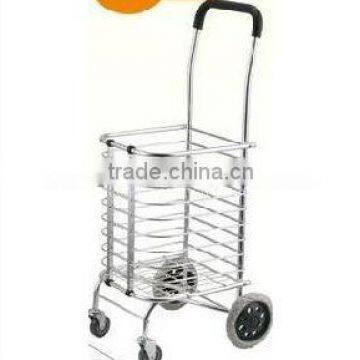 convenient chrome coated shopping handle cart/trolley