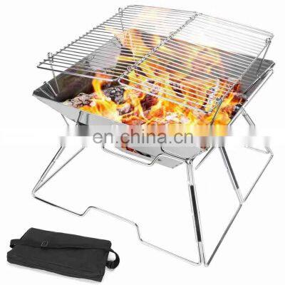 Campingmoon Folding Bbq Grill Stove Outdoor Portable Mini Folding Camping Wood Stove