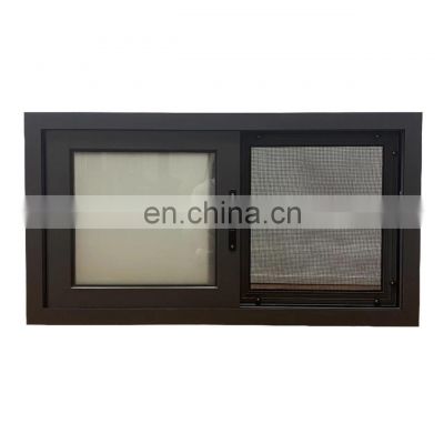 Aluminum alloy sliding window cost-effective product quality equipped with removable stainless steel window screen