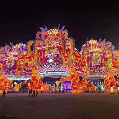 Attractive Outdoor Light Up Vintage Lantern Chinese Traditional Design Animal Lantern Festival For Theme Park Decoration