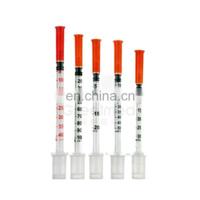 Insuline syringe safety disposable u100 29g 30g 31g 0.5ml 1ml insulin syringe with needles