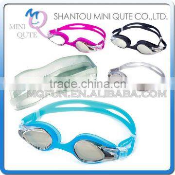 MINI QUTE Outdoor Fun & Sports 4 color Adult anti fog fashional Dive swimming goggle face plates mask NO.WMB07002