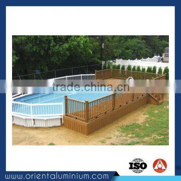 Aluminum Wood Color Swimming Pool Fence Wooden Pool Fencing