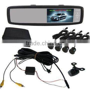 4.3 inch special mirror monitor with reverse camera display and parking sensor system