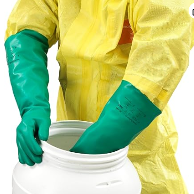 Chemical-Resistant Nitrile Gloves, Liquid and Splash Protection, Food-Handling, Silicone and Latex-Free Work Glove Reusable