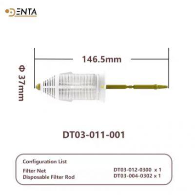 Yellow Disposable Filter Net Rod Filter sets for Dental Suction Plastic Parts Dental Unit Chair repairing accressories tools