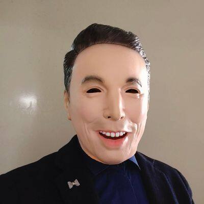 Celebrity Elon Musk Mask Halloween Costume Funny Dress Up Party Cosplay Latex Headgear Masks photo-2