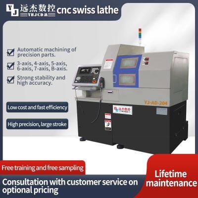 Automated 6-Axis Swiss Type CNC Lathe with Sliding Headstock