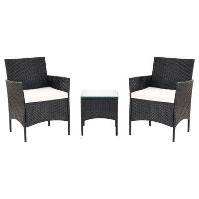 Modern Design 3-Piece Outdoor PE Rattan Garden Coffee Set Factory Direct Delivery Courtyard Portable Garden Sofa Set photo-2