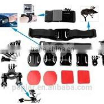 PK37 19-in-1 GoProS accessory kit for GoproS HeroS 2/3/3+/4/4 Session with M Size Carring Case (22.0*17.6*6.0cm)