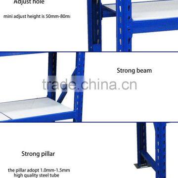 Clothing Factory Storage Rack Blue Warehouse Racking Storage Material and Garment Heavy Duty Metal Shelf With 4 Tiers photo-5