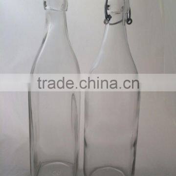 500ml glass bottle with swing top/ glass water bottle with swing top