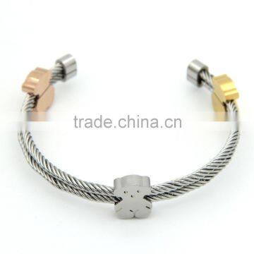 2016 hot sale stainless steel bear cuff bracelet manufacturer supply can be customized