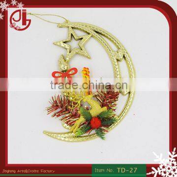Gold Christmas Moon Design Christmas Ornament With Stars Reindeer Tree Decorations Baubles Party Shinning Star