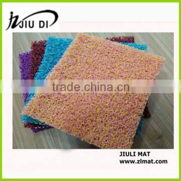 Washable Coloring PVC Coil Floor Mat With Mesh Backing