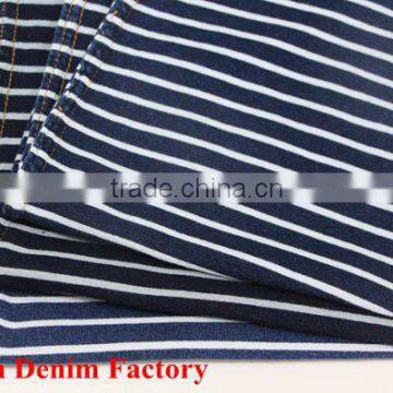 Wholesale 170 gsm Stripe Jersey Knitted Denim Fabric